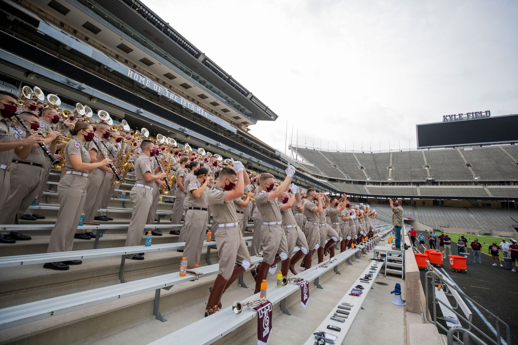 Aggie Band marches on Kyle Field